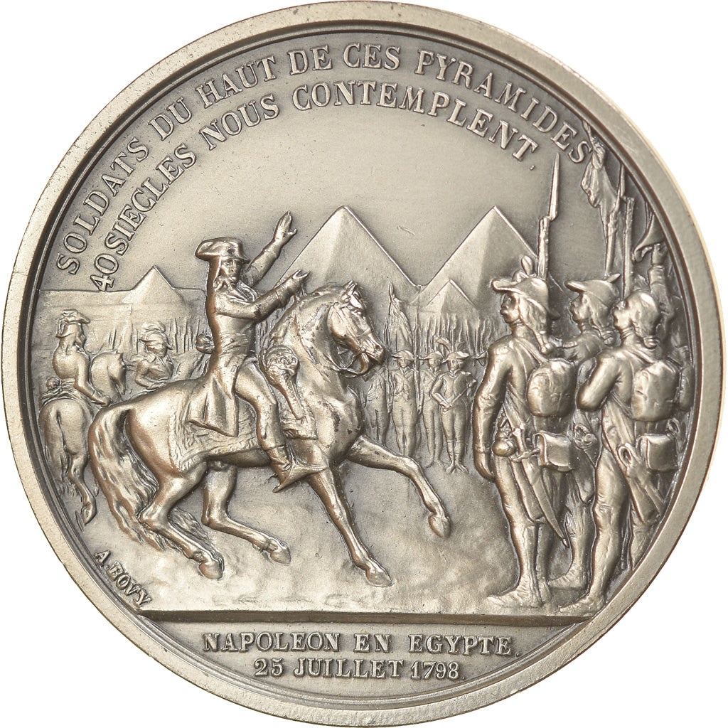 France, Medal, Napoléon Ier en Egypte, 1969, Bovy, Restrike, MS(63), Silver