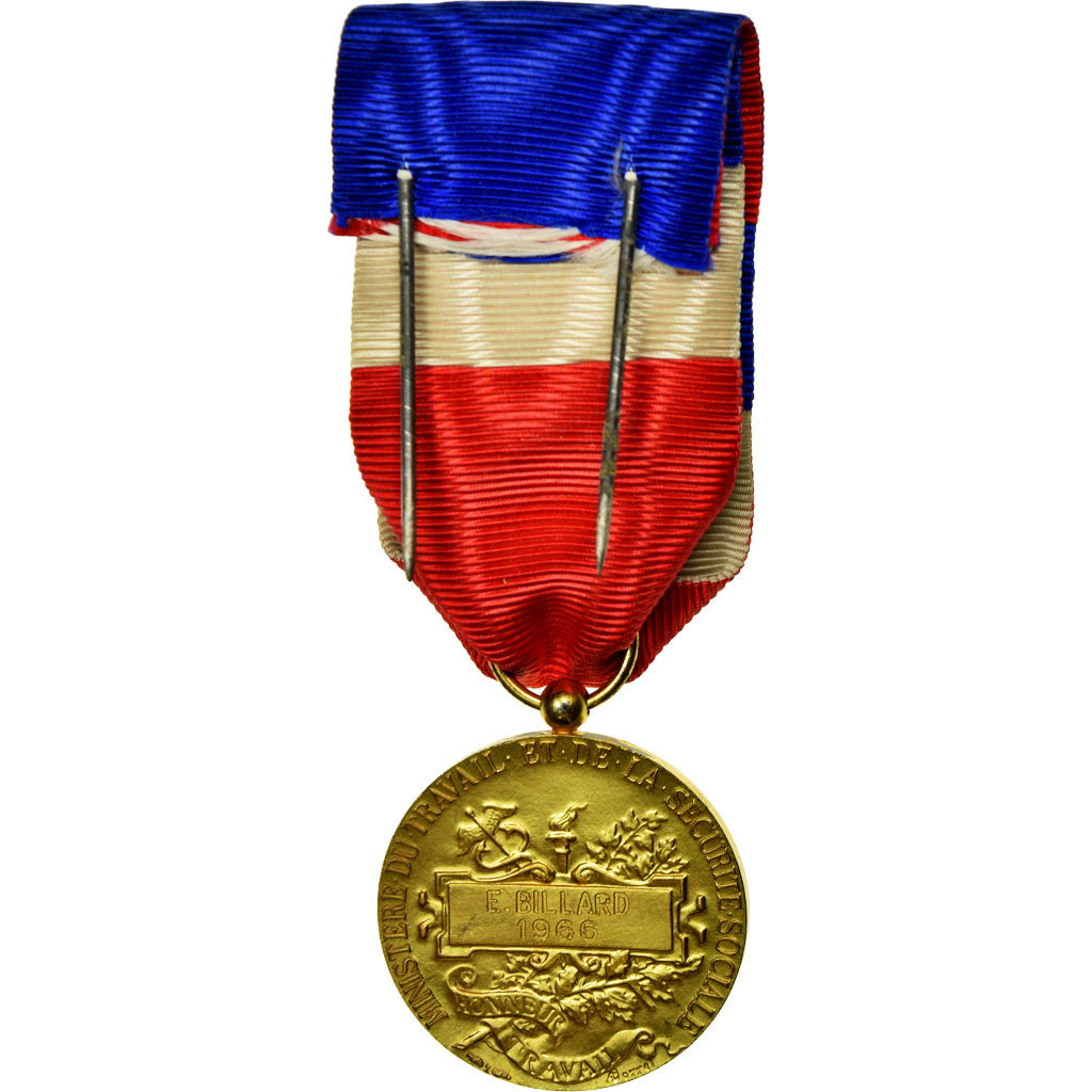 Francia, Médaille d'honneur du travail, medalla, 1966, Sin circulación