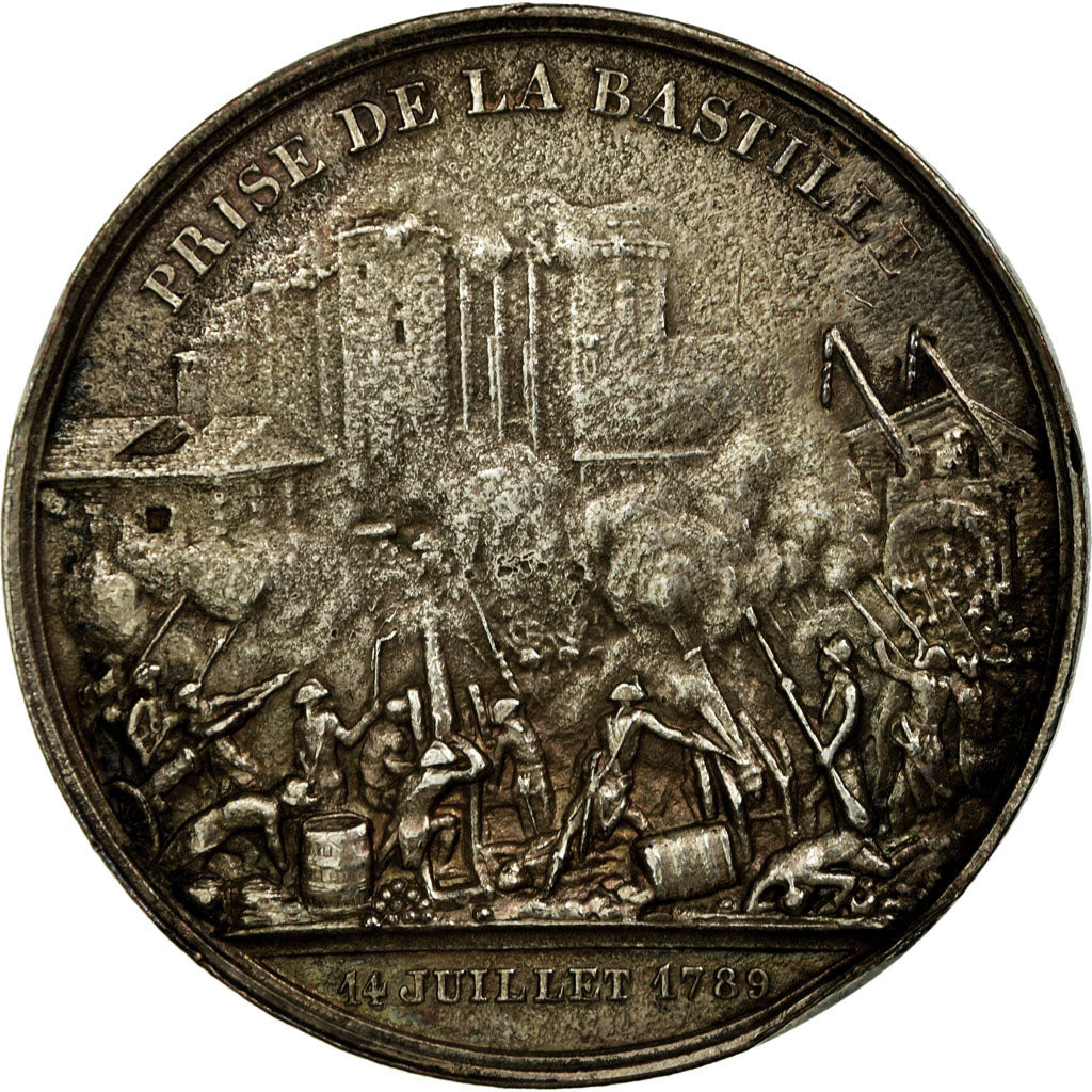 France, Médaille, Prise de la Bastille , Donjon de Vincennes, 1844, Rogat, TTB