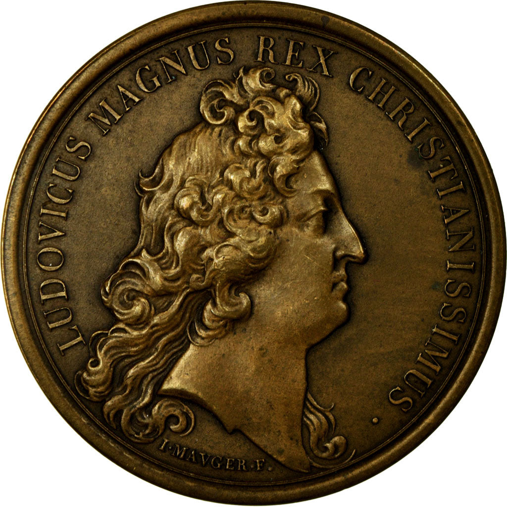 France, Médaille, Louis XIV, Bataille de Cassel (1677), Mauger, Refrappe, SUP+