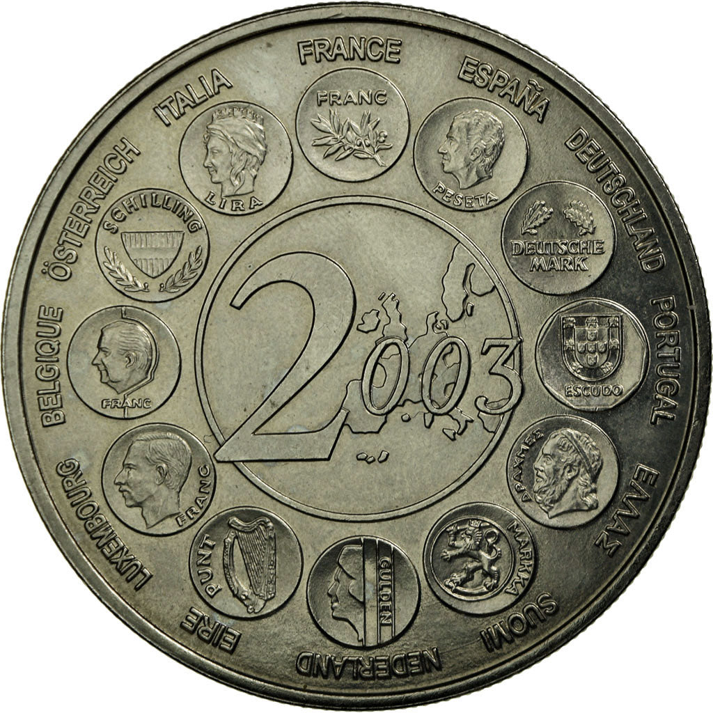 France, Médaille, L'Europe des XV, Essai, 2003, FDC, Copper-nickel
