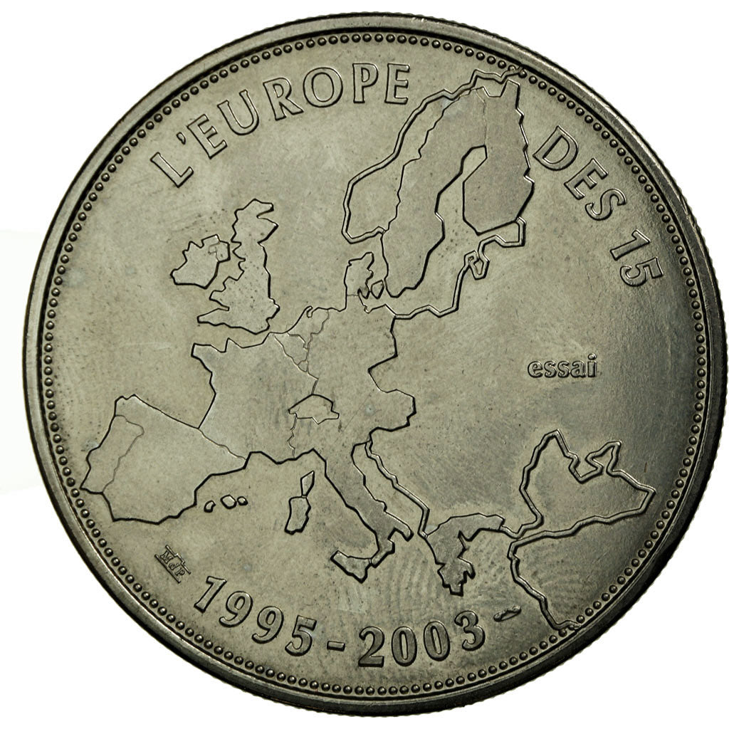 France, Médaille, L'Europe des XV, Essai, 2003, FDC, Copper-nickel