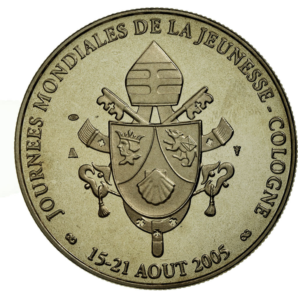 Vatican, Medal, Le Pape Benoit XVI, MS(65-70), Copper-Nickel Gilt