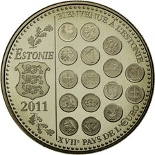 Frankrijk, Medaille, L'Europe des XXVII, Bienvenue à l'Estonie, 2011, FDC
