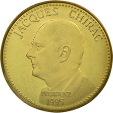 France, Medal, Jacques Chirac, Elections Présidentielles, 1995, MS(65-70), Gilt