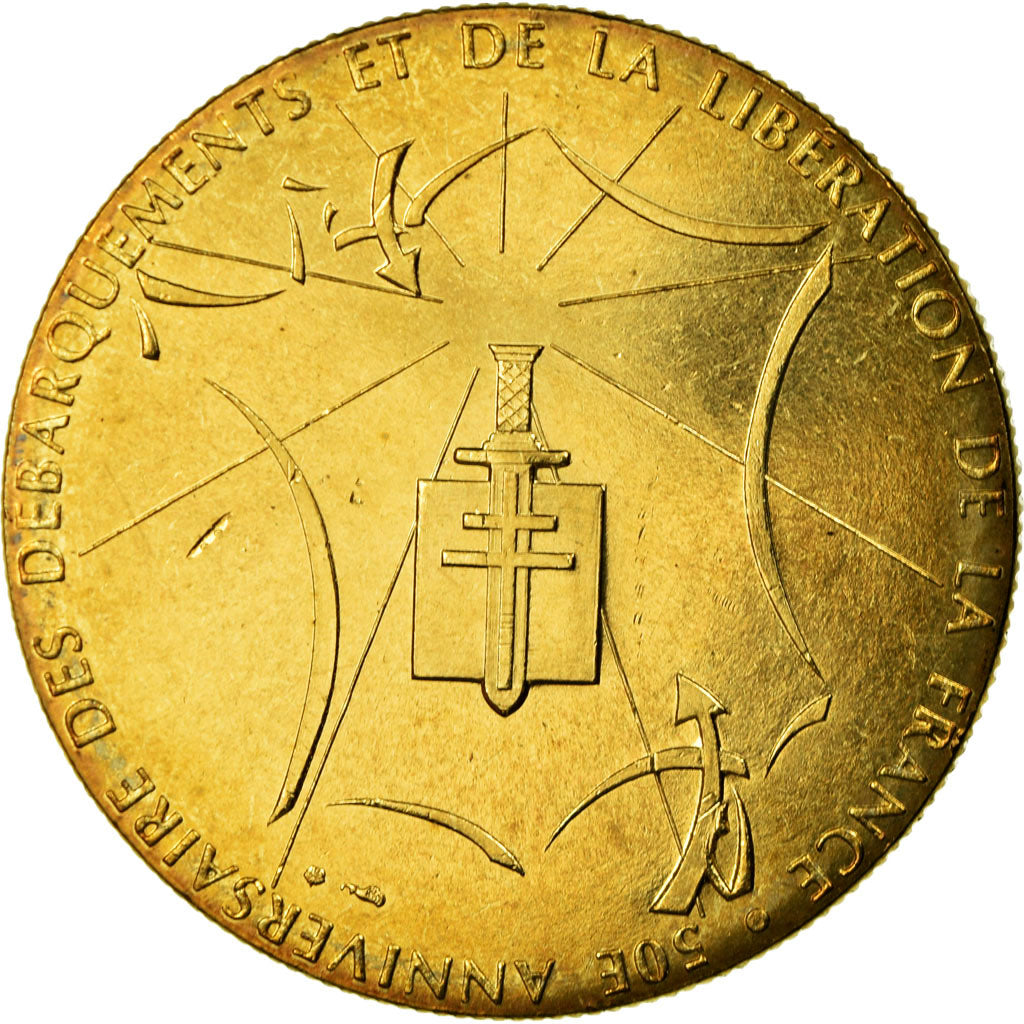 Francia, medalla, 50ème Anniversaire des Débarquements, Ministère de la