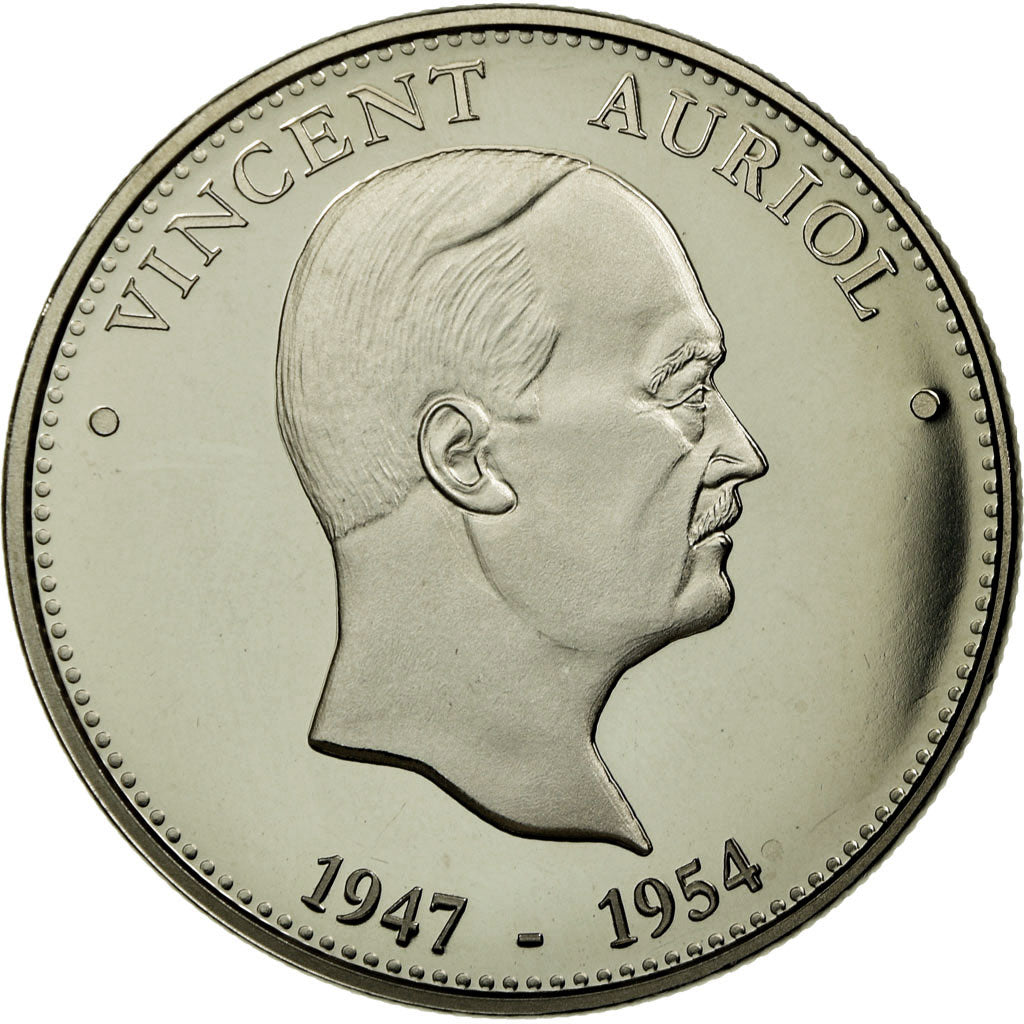 Francia, medaglia, Les Présidents de la République, Vincent Auriol, FDC