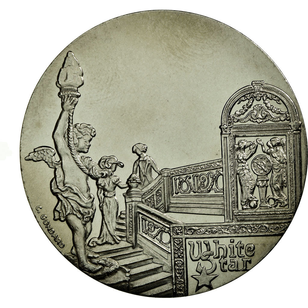 France, Medal, Les Grands Transatlantiques, Titanic, C. Gondard, MS(65-70)