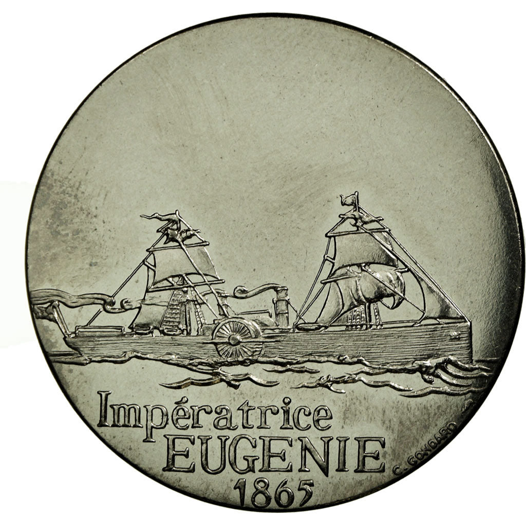 Francia, medaglia, Les Grands Transatlantiques, Impératrice Eugénie, C.