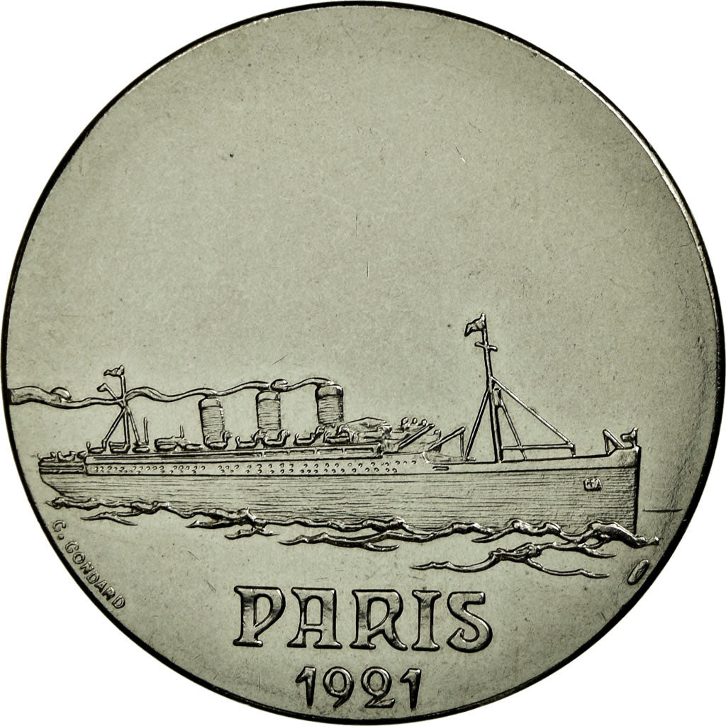 France, Medal, Les Grands Transatlantiques, Paris, C. Gondard, MS(65-70)