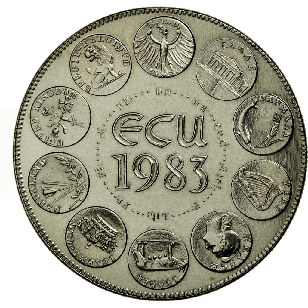 França, Medal, Ecu Europa, Europe Assise, 1983, Rodier, MS(65-70)