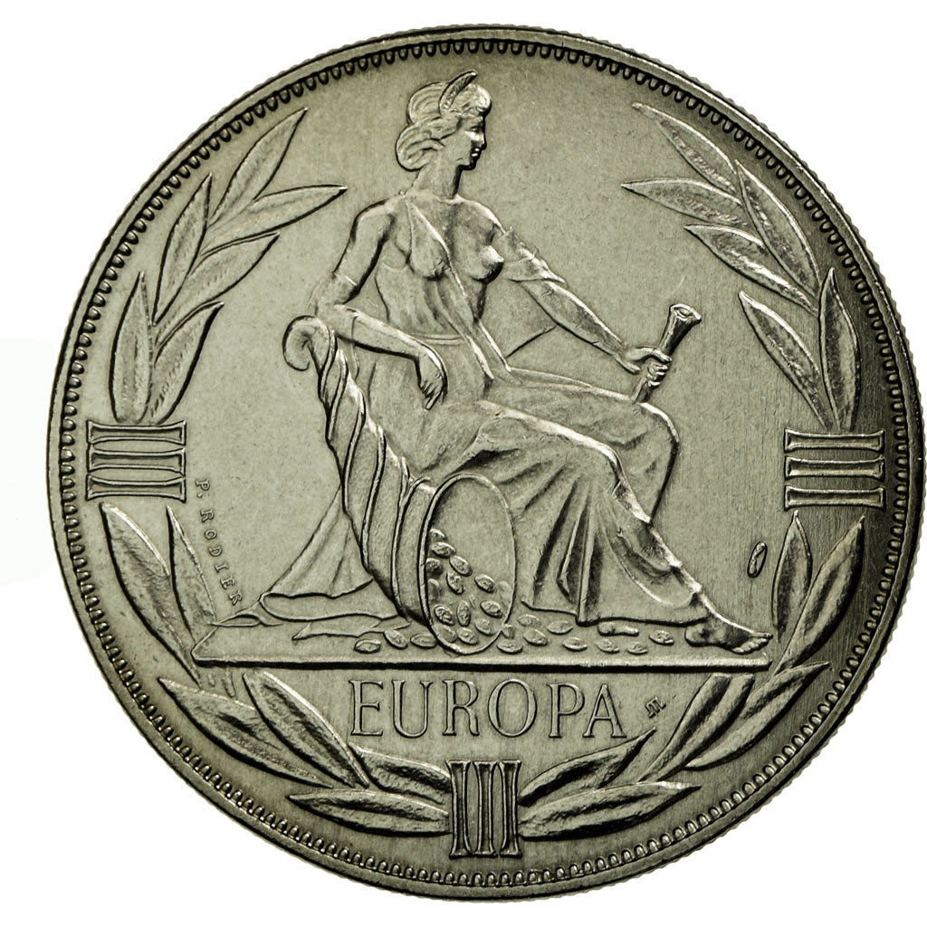 Francia, medaglia, Ecu Europa, Europe Assise, 1984, Rodier, FDC, Rame-nichel