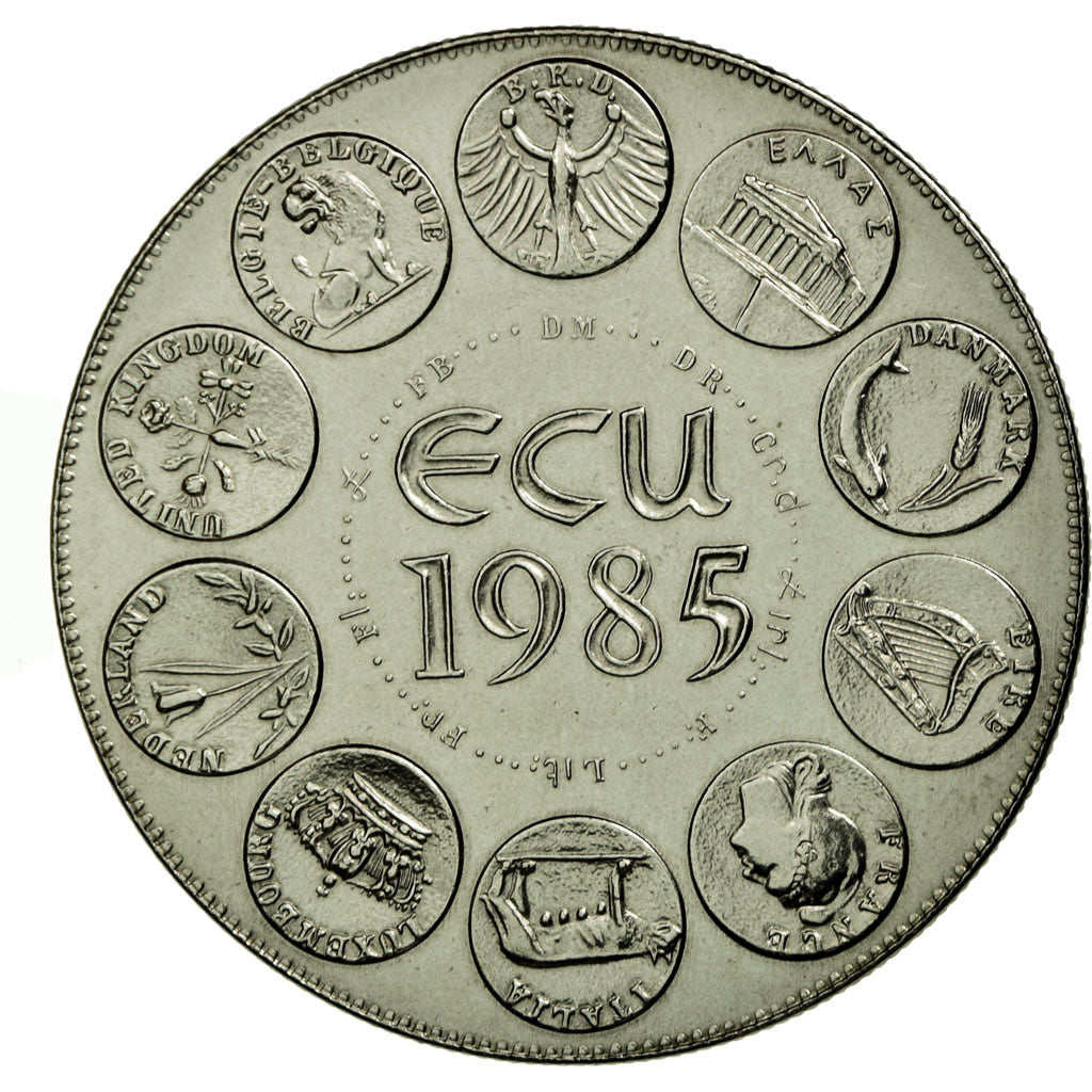 Francja, Medal, Ecu Europa, Marianne, 1985, Rodier, MS(65-70), Miedź-Nikiel