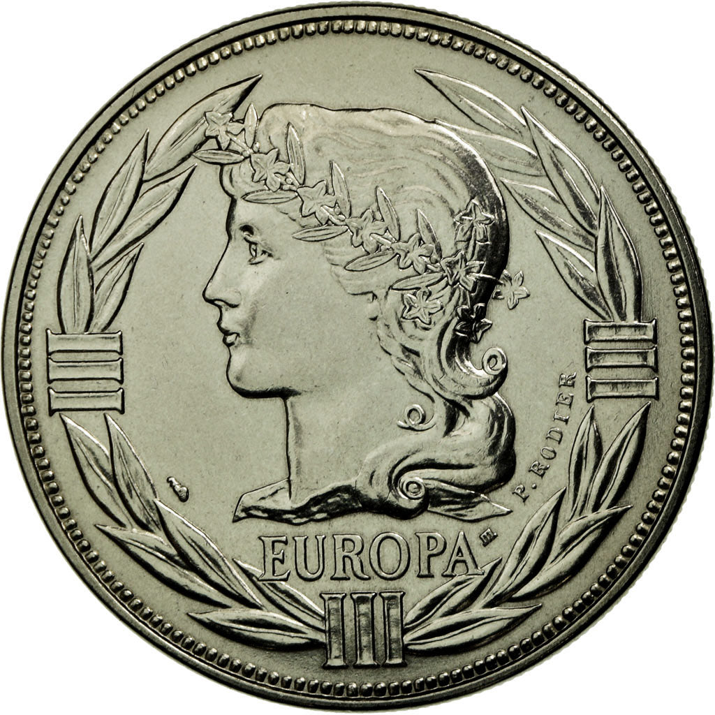 Francja, Medal, Ecu Europa, Marianne, 1985, Rodier, MS(65-70), Miedź-Nikiel