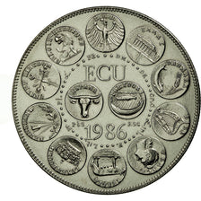 Frankrijk, Medaille, Ecu Europa, Marianne, 1986, Rodier, FDC, Copper-nickel