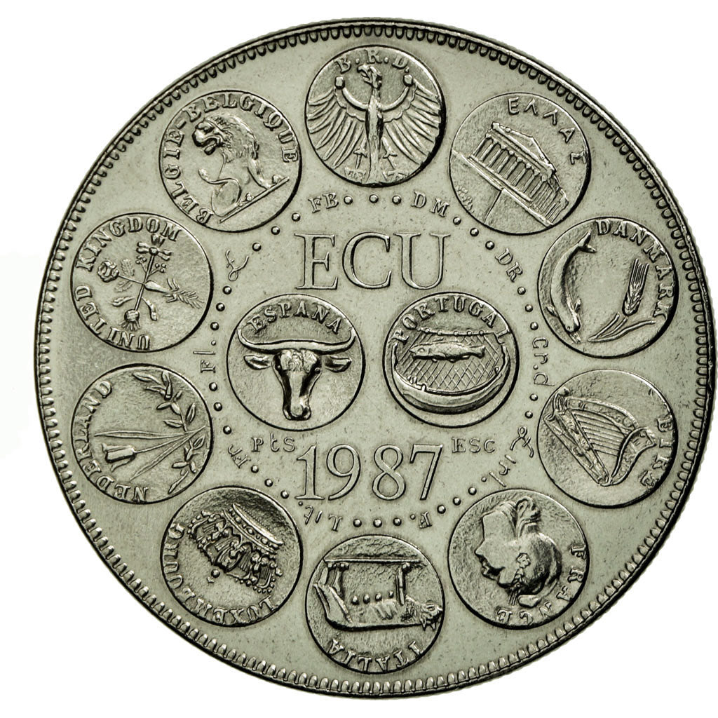 France, Medal, Ecu Europa, Marianne, 1987, Rodier, MS(65-70), Copper-nickel