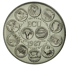 France, Medal, Ecu Europa, Marianne, 1987, Rodier, MS(65-70), Copper-nickel