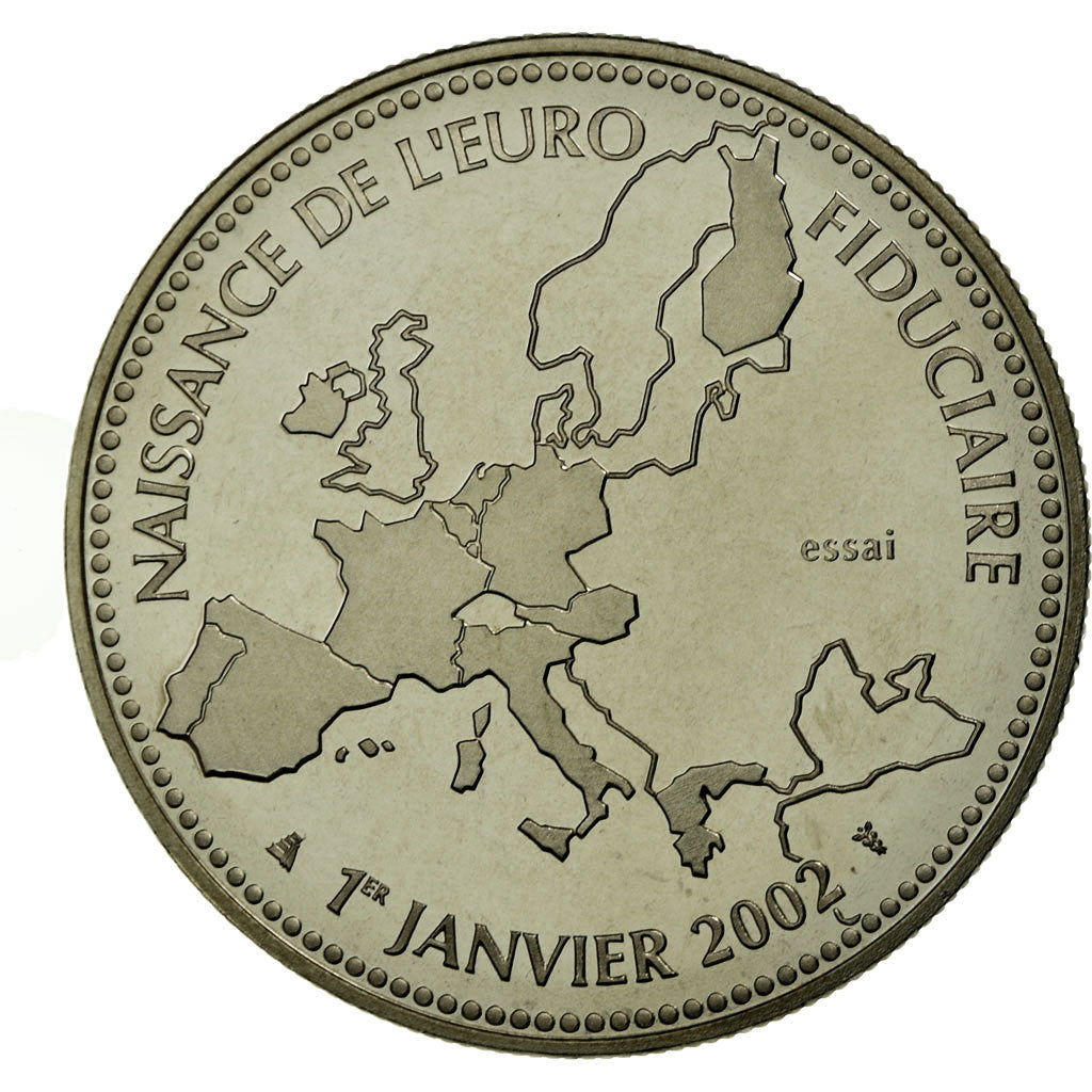 France, Medal, L'Europe, Naissance de l'Euro Fiduciaire, 2002, MS(65-70)