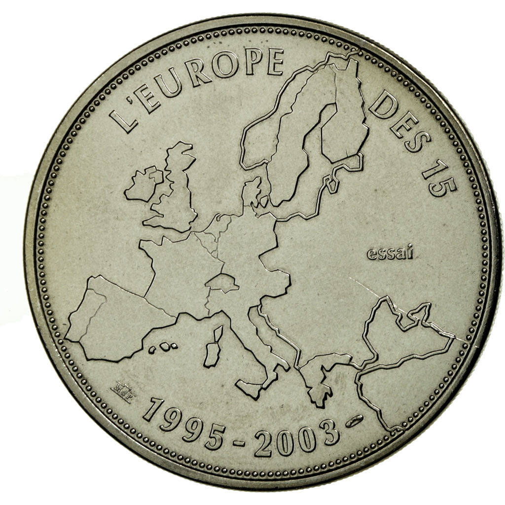 France, Medal, L'Europe des XV, Essai, 2003, MDP, MS(65-70), Copper-nickel