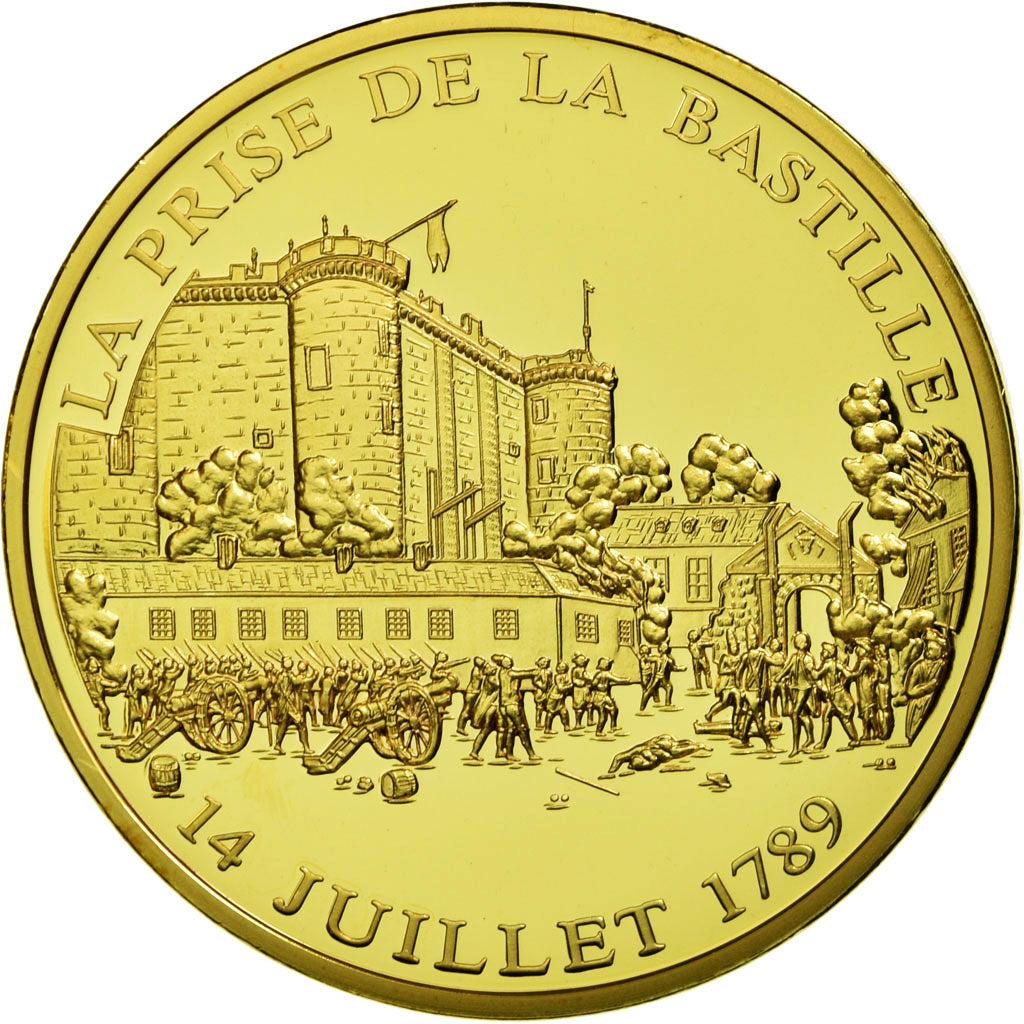 France, Médaille, Révolution Française, Prise de la Bastille, FDC, Copper