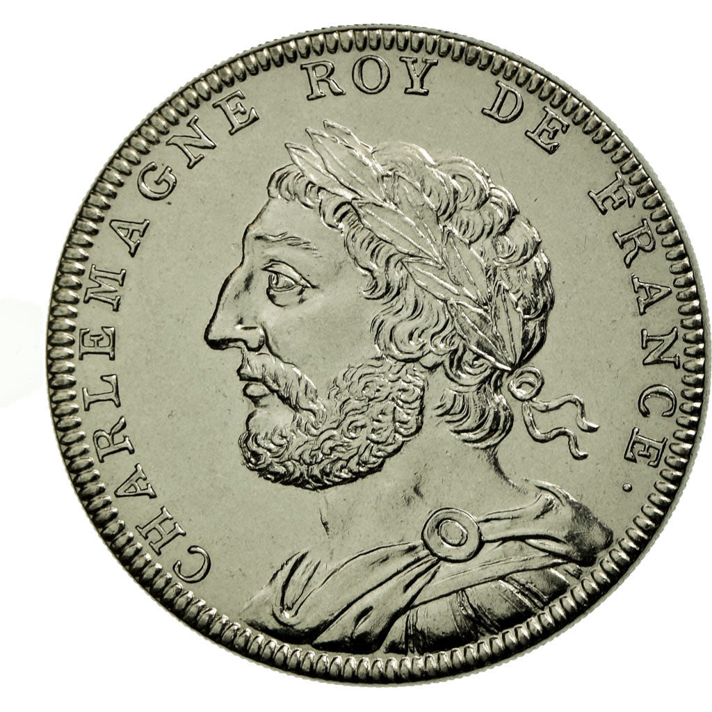 Francia, medalla, Les Rois de France, Charlemagne, FDC, Cobre - níquel