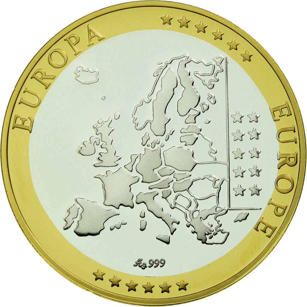 Belgio, medaglia, L'Europe, Belgique, FDC, Argento