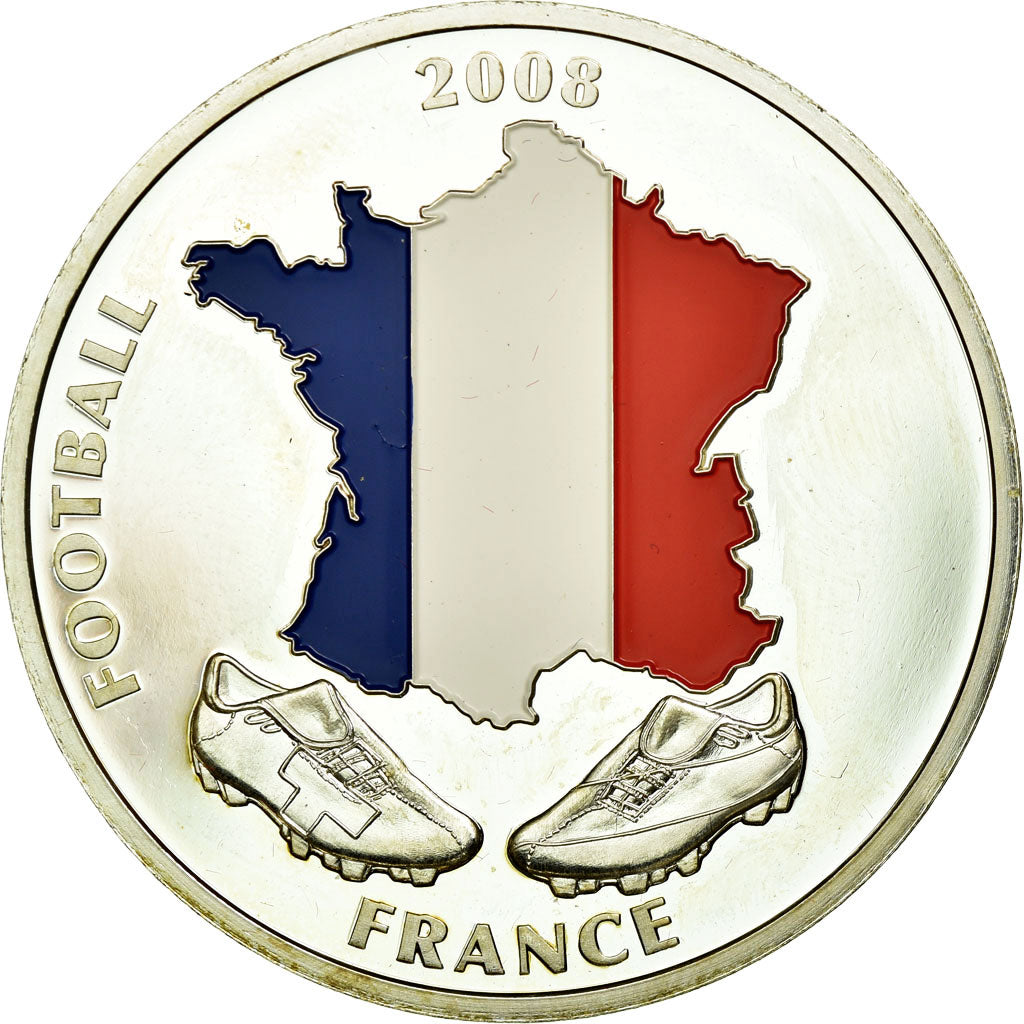 França, Medal, Euro de Football, Suisse-Autriche, 2008, MS(64), Prata Cromada a