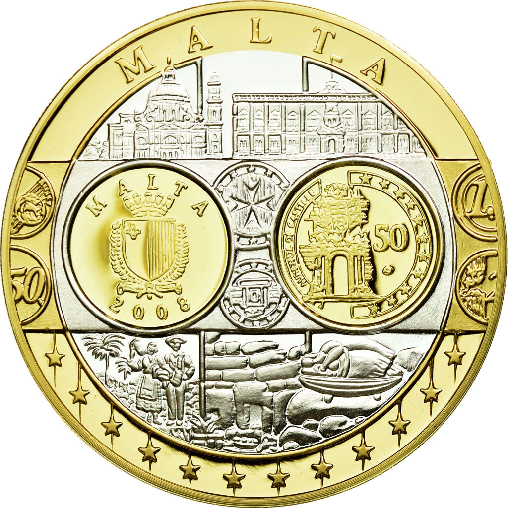 Malte, Médaille, L'Europe, Malte, FDC, Argent