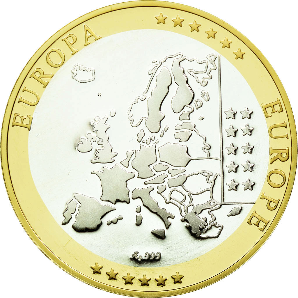 Spagna, medaglia, L'Europe, Espagne, FDC, Argento