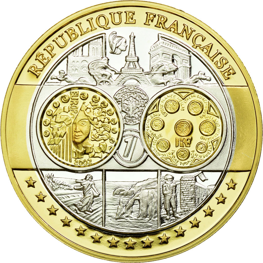 Francia, medaglia, L'Europe, République Française, FDC, Argento