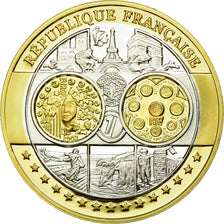 Francia, medaglia, L'Europe, République Française, FDC, Argento