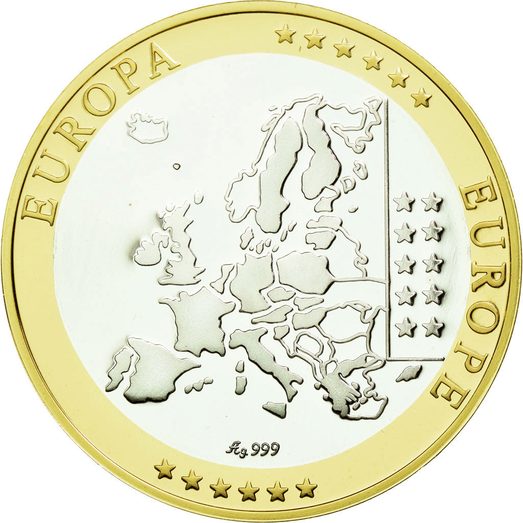 Francia, medaglia, L'Europe, République Française, FDC, Argento