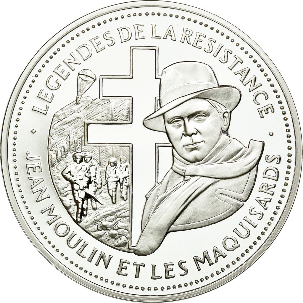 Francia, medalla, Légende de la Résistance, Jean Moulin et les Maquisards