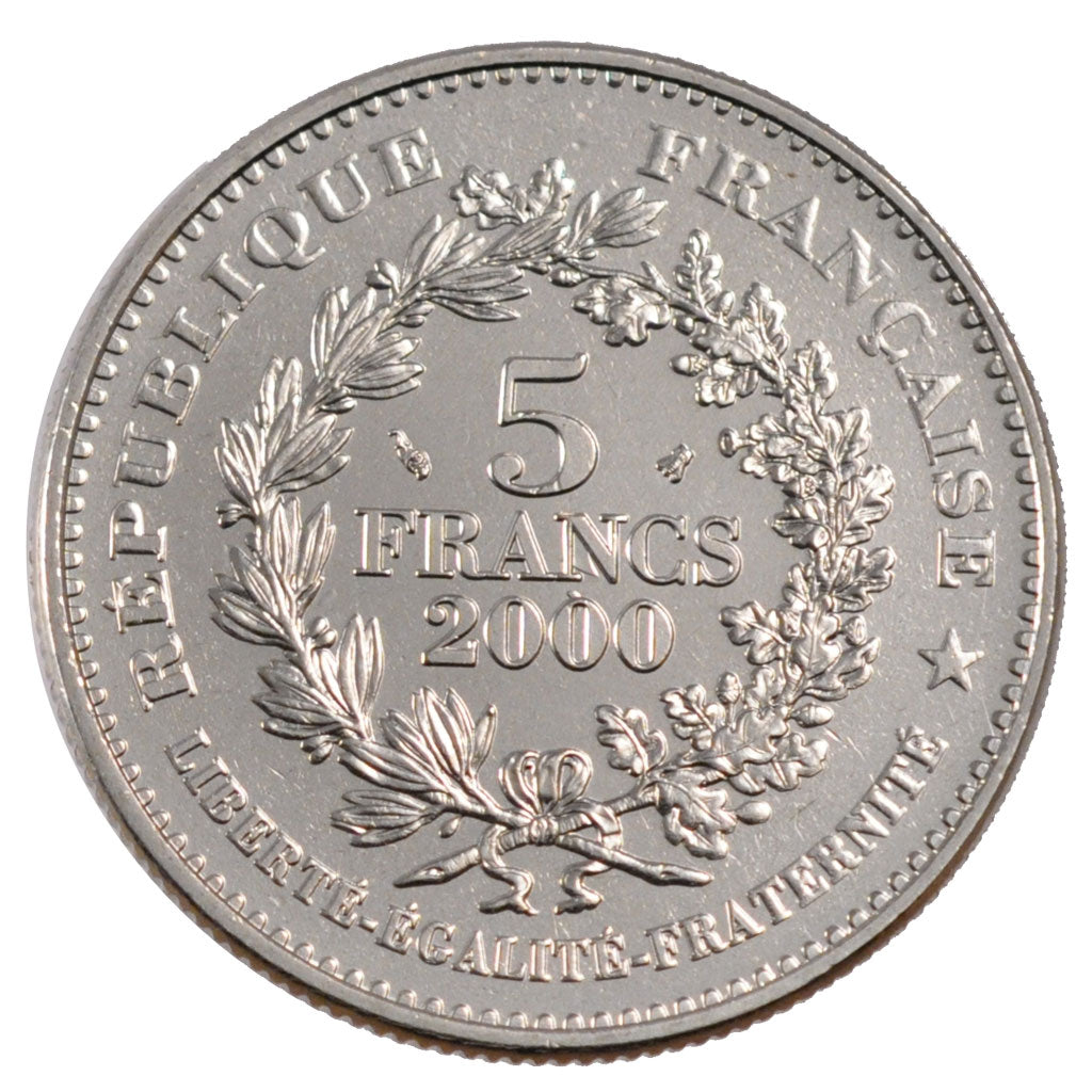 FRANCE, Écu de Saint Louis, 5 Francs, 2000, Paris, KM #1224, MS(63), ...