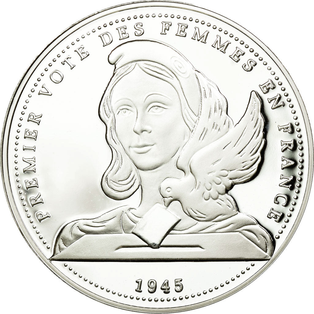 Frankrijk, Medaille, Politique, Premier Vote des Femmes en France, FDC, Zilver