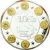 France, Medal, 10 Ans de l'Euro, Italie, MS(65-70), Copper Plated Silver