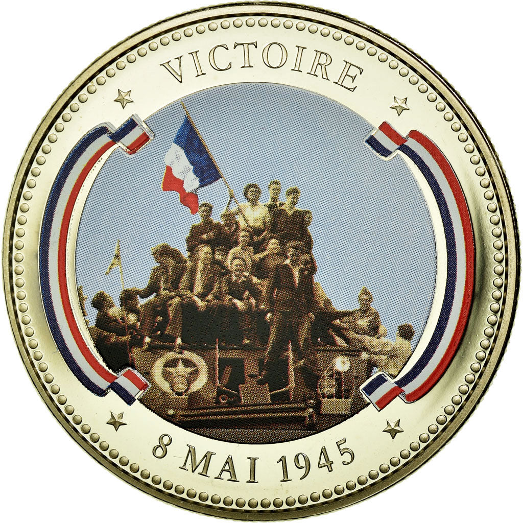 France, Médaille, Seconde Guerre Mondiale, Victoire du 8 Mai 1945, FDC, Cuivre