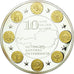 France, Medal, 10 Ans de l'Euro, Autriche, MS(65-70), Copper Plated Silver