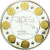 Frankreich, Medaille, 10 Ans de l'Euro, Malte, STGL, Copper Plated Silver