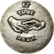 France, Medal, Mariage, Noces d'Argent, 1979, MS(63), Silvered bronze