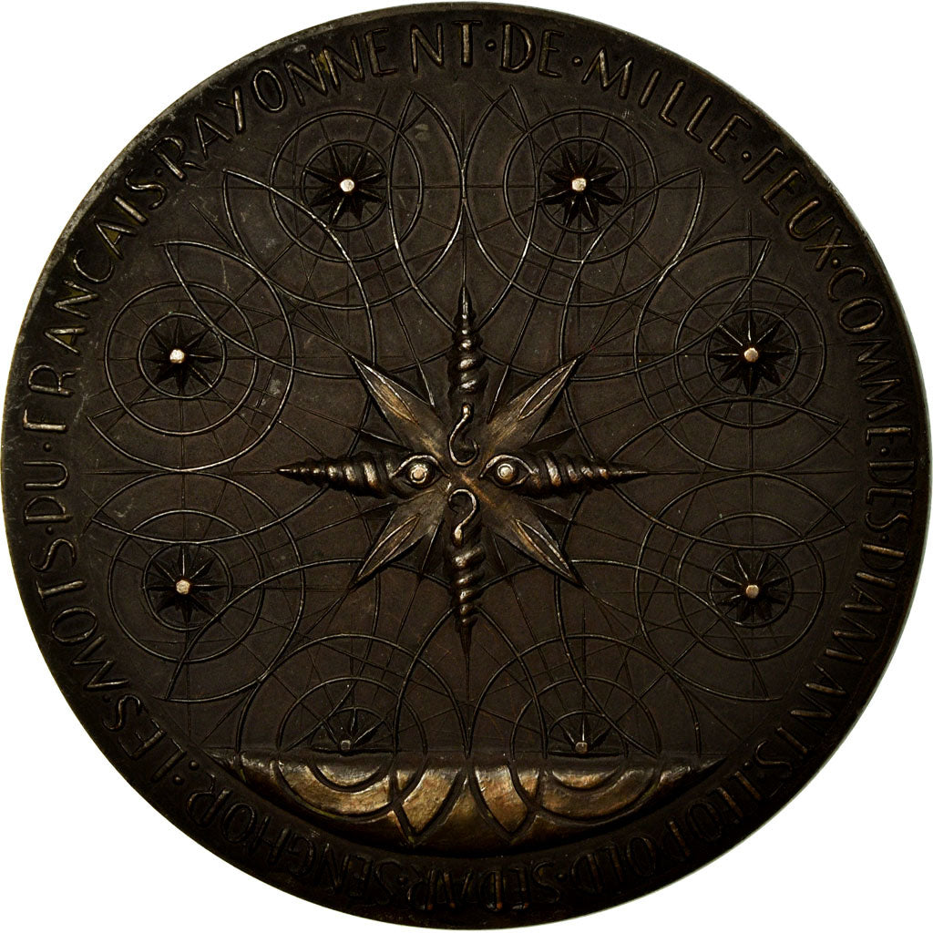 France, Medal, La francophonie, Léopold Sedar-Senghor, 1973, Devigne