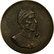 France, Medal, Commandant Jacques Yves Cousteau, Duboc, EF(40-45), Bronze