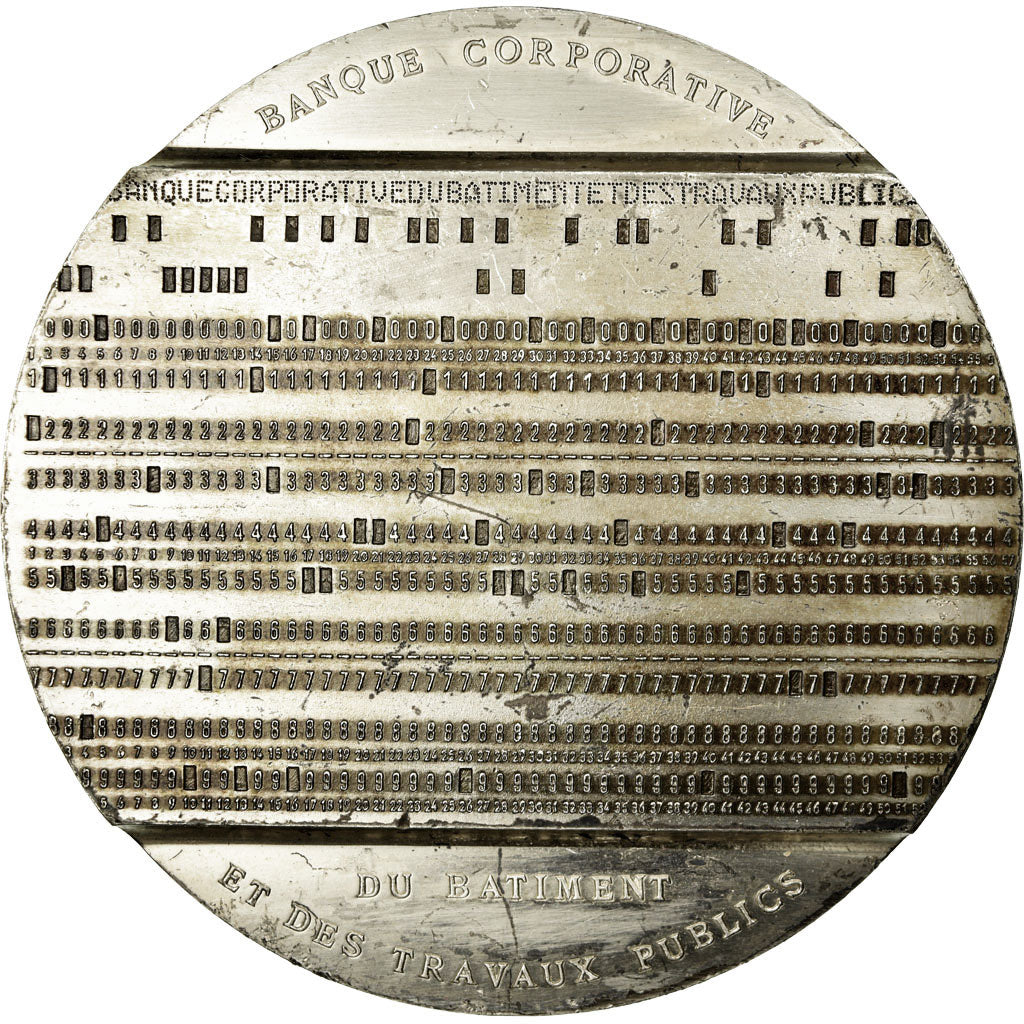 France, Medal, Banque Corporative du Bâtiment et des Travaux Publics, 1973