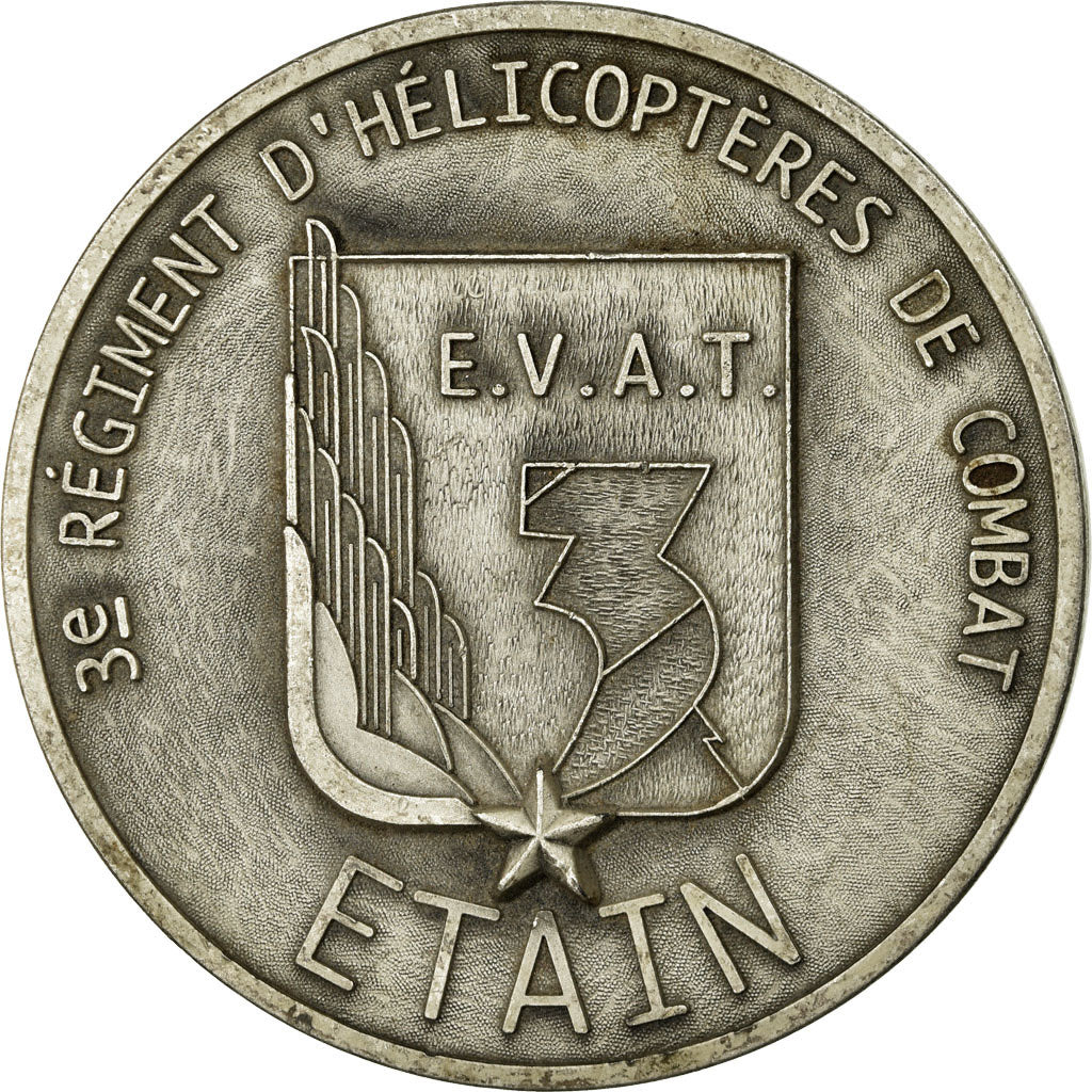 France, Medal, 3ème Régiment d'Hélicoptères de Combat, AU(55-58), Silvered