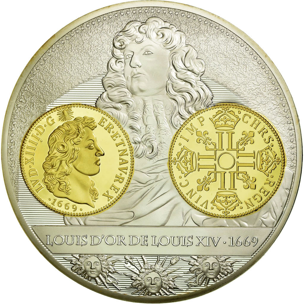 France, Médaille, Histoire de la monnaie Française, Louis d'or de Louis XIV
