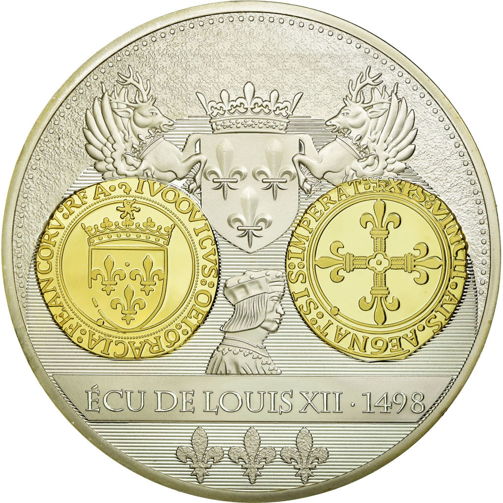 Frankreich, Medaille, Histoire de la monnaie Française, Écu de Louis XII 1498