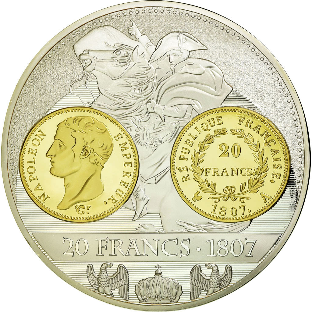 Frankrijk, Medaille, Histoire de la monnaie Française, 20 Francs 1807, FDC