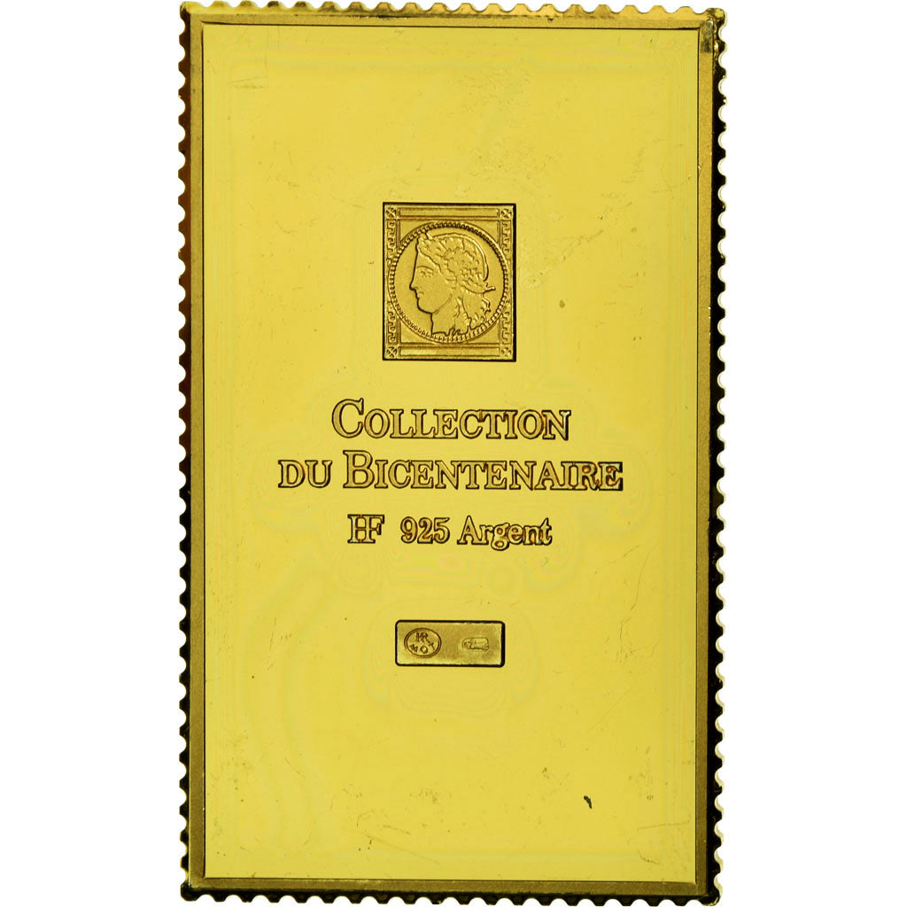 France, Médaille, Timbre, Napoléon Bonaparte au Pont d'Arcole, SPL+, Vermeil