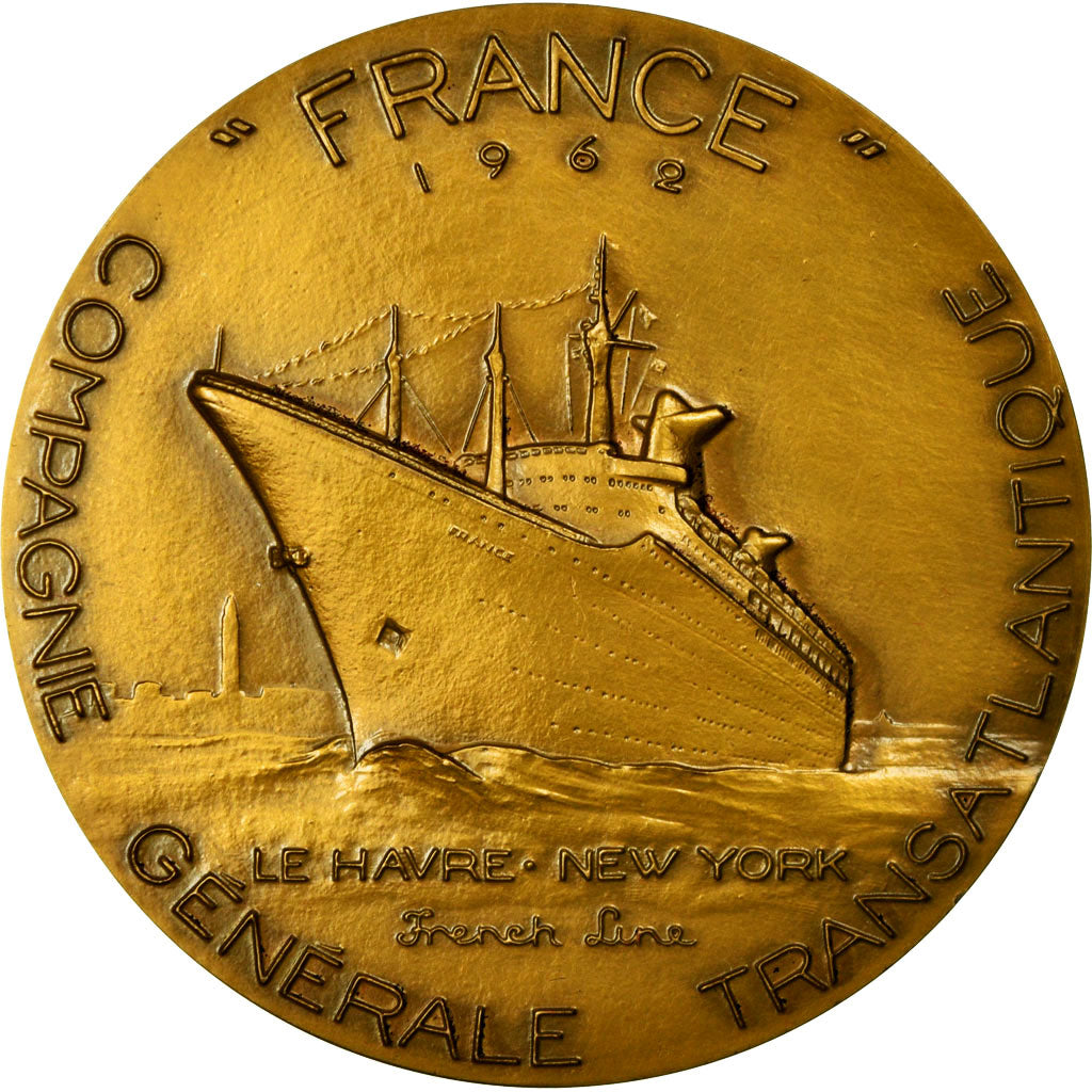 Frankrijk, Medaille, Compagnie Générale Transatlantique, France, 1968