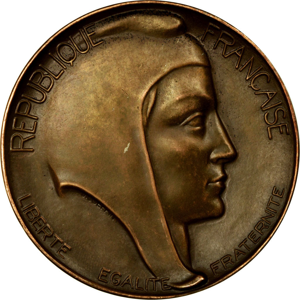 France, Medal, Marianne, Union Nationale des Industries Carrières, 1977